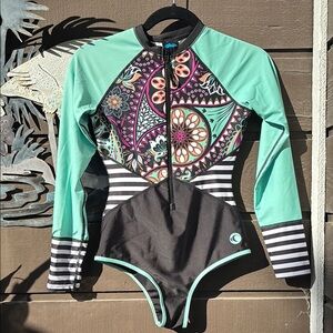 Wave Life Colorful Long Sleeve Surf Suit UV Protection +50
